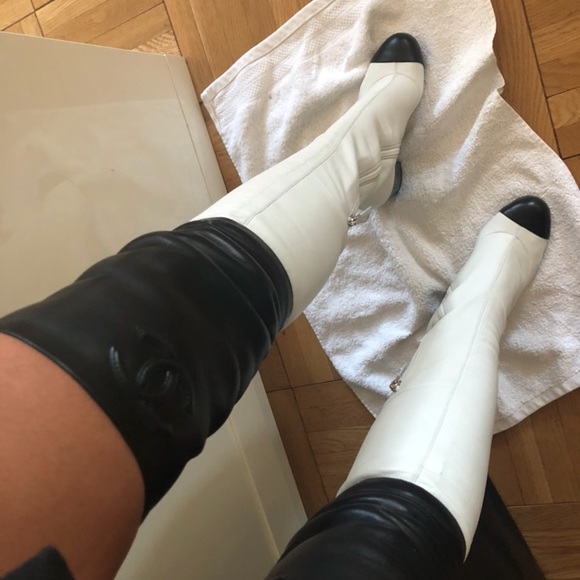 CHANEL Cap Toe OTK Boots BRAND NEW - Picture 2 of 6